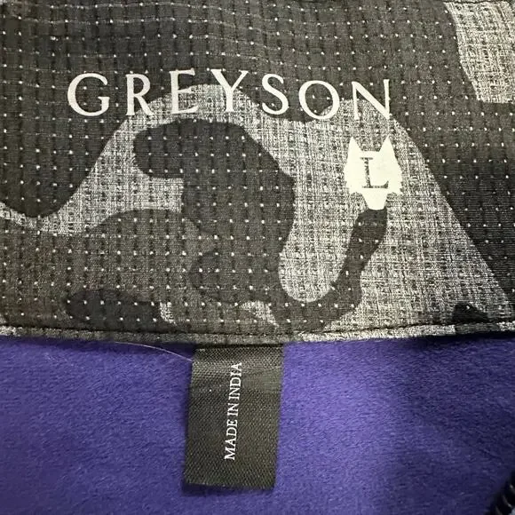 Greyson Pullover Mens Large Purple Tate Mockneck Quarter Zip Golf - Picture 6 of 8